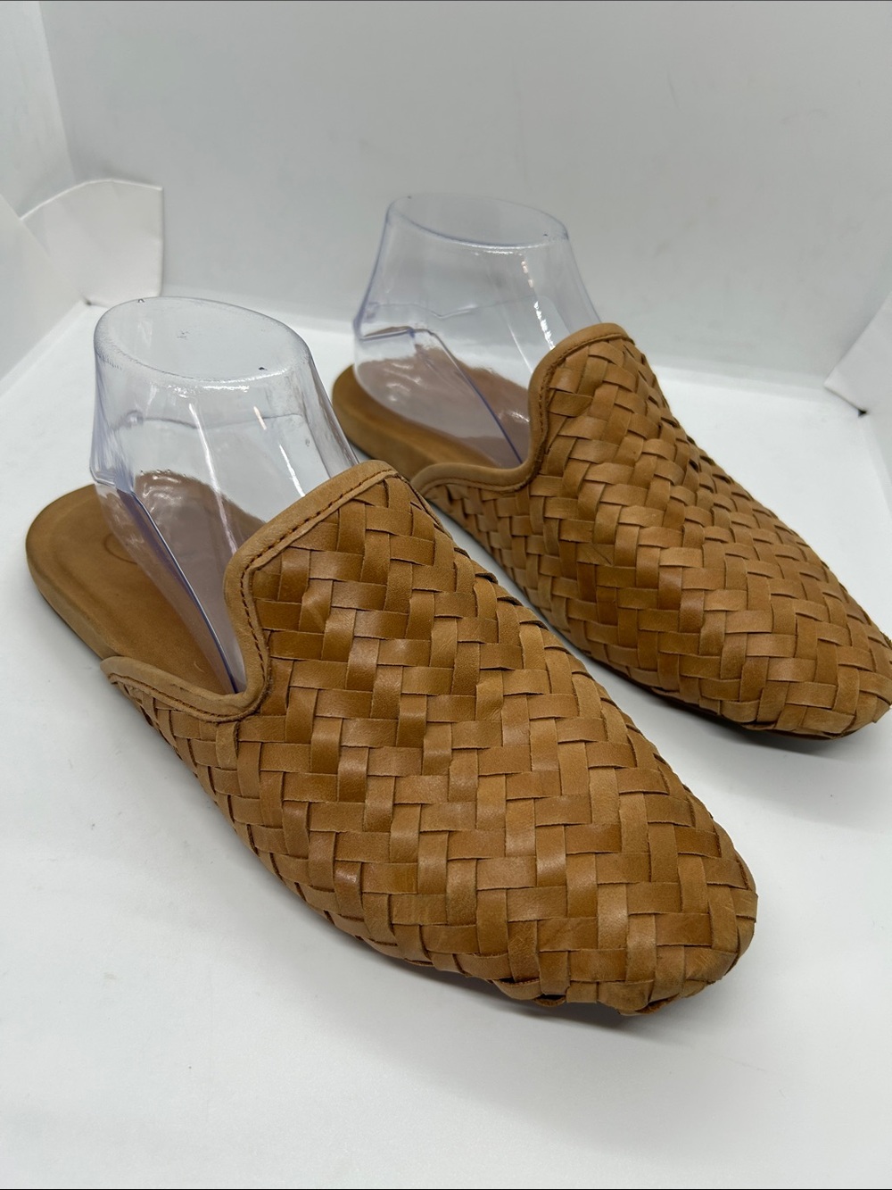 OluKai Mules Womens SZ 9 Brown Mi'i Woven Leather Slip On Coastal Comfort Shoes - Picture 5 of 11